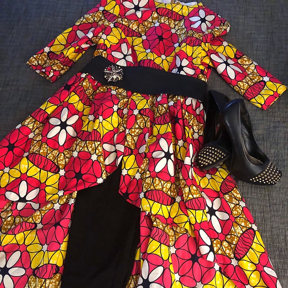 African Wax fabric top *new without tags*